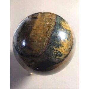 Big Blue Tiger Eye Sphere w/stand